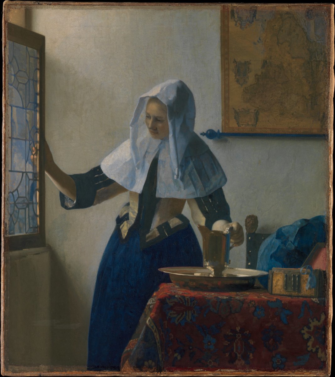 Young Woman with a Water Pitcher von Johannes Vermeer