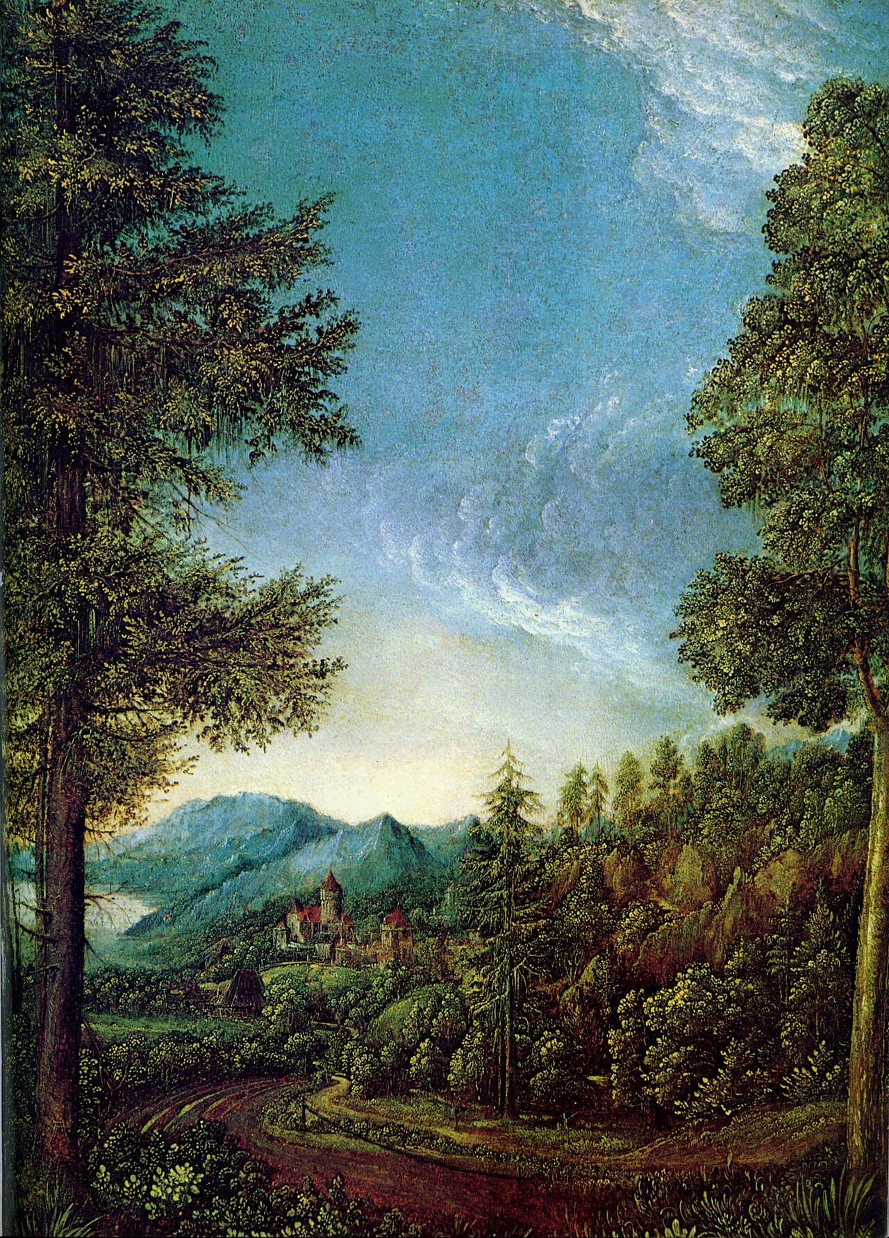 Donaulandschaft mit Schloss Wörth von Albrecht Altdorfer