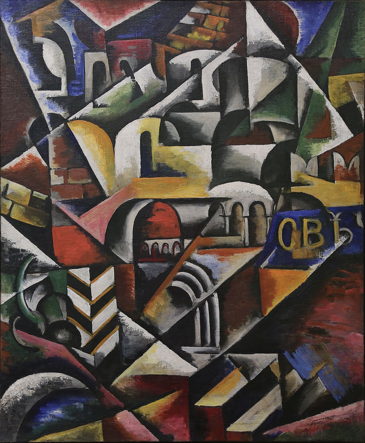 Cubist Cityscape by Ljubow Sergejewna Popowa (1889 - 1924) von Paradise Chronicle