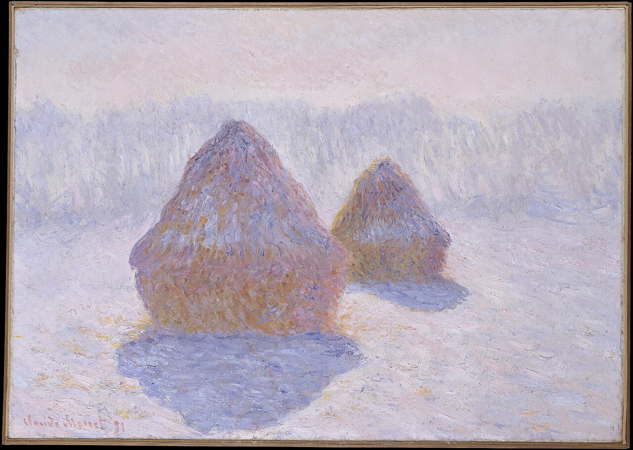 Haystacks (Effect of Snow and Sun) von Claude Monet