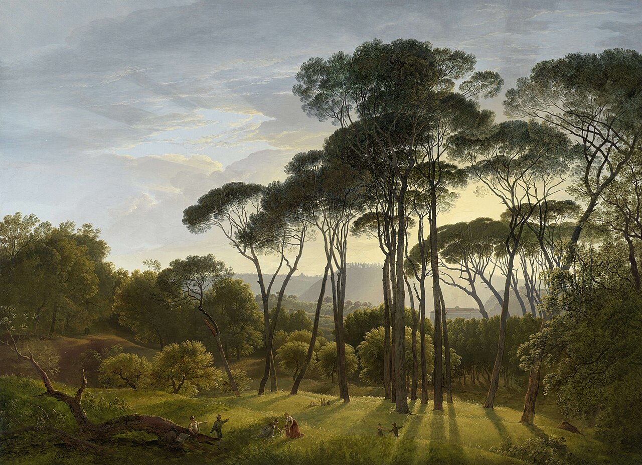 Italian Landscape with Umbrella Pines von Hendrik Voogd