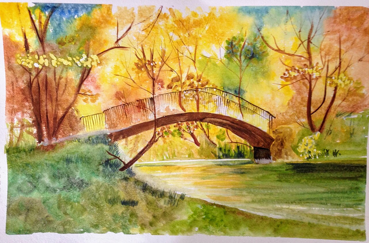 Japanese bridge with autumn foliage -- 7 of 33 von Maritess Sulcer