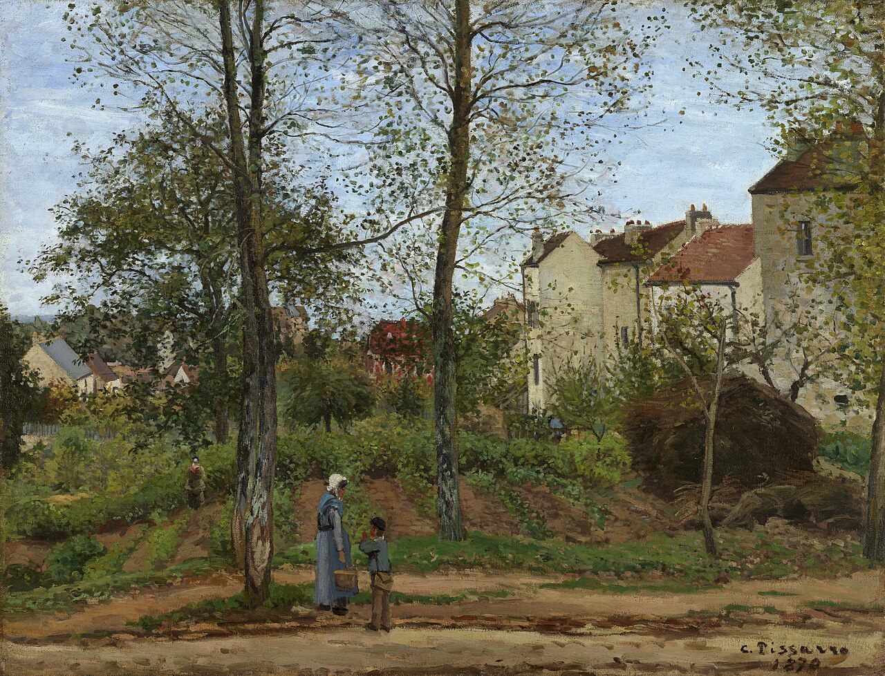 Houses at Bougival (Autumn) von Camille Pissarro
