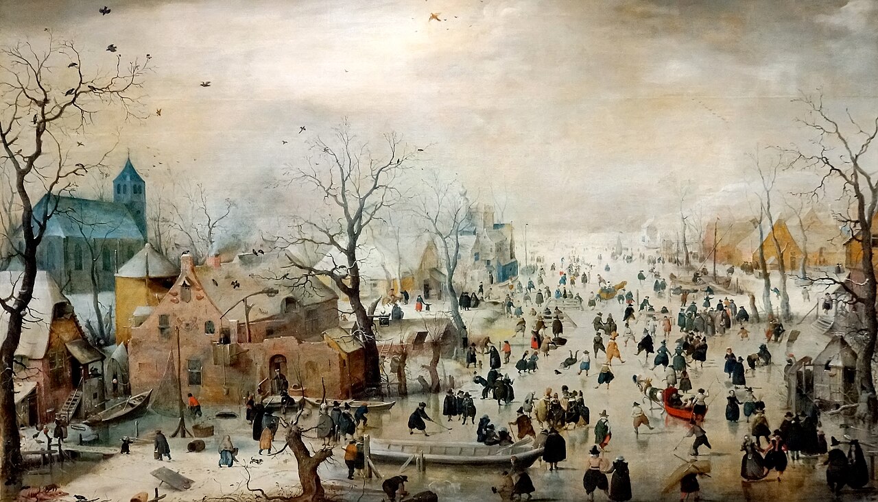 Winter Landscape with Ice Skaters von Dennis G. Jarvis