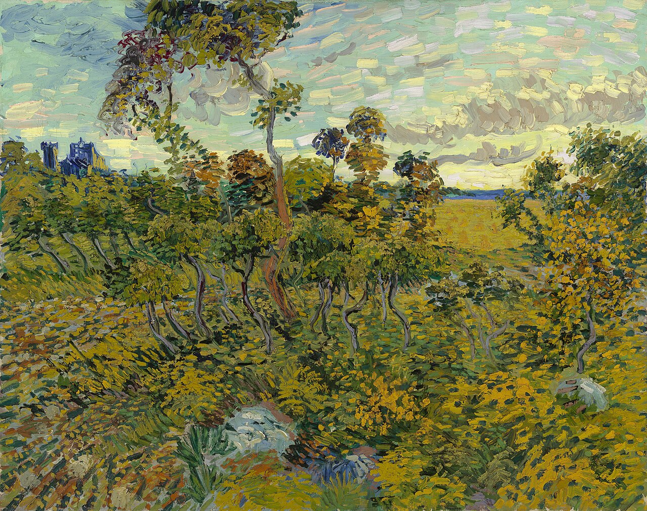 Sunset at Montmajour von Vincent van Gogh