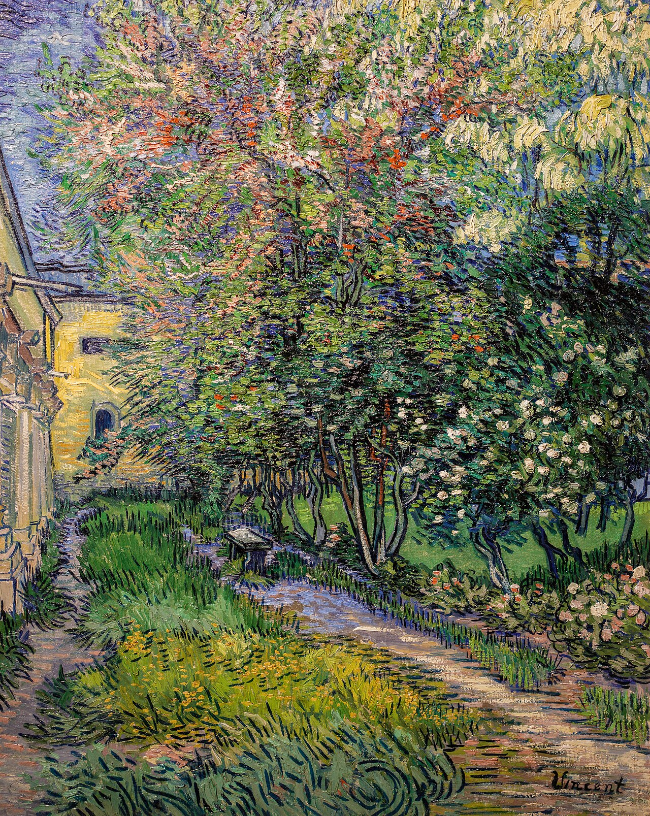 The garden at the asylum at Saint-Rémy - Vincent Van Gogh von GoldenArtists
