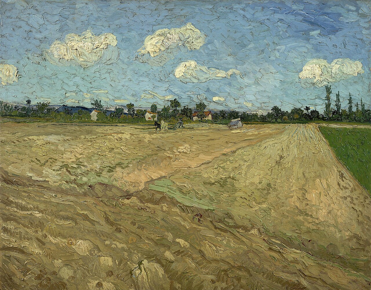 Geploegde akkers ('De voren')Ploughed fields ('The furrows') von Vincent van Gogh