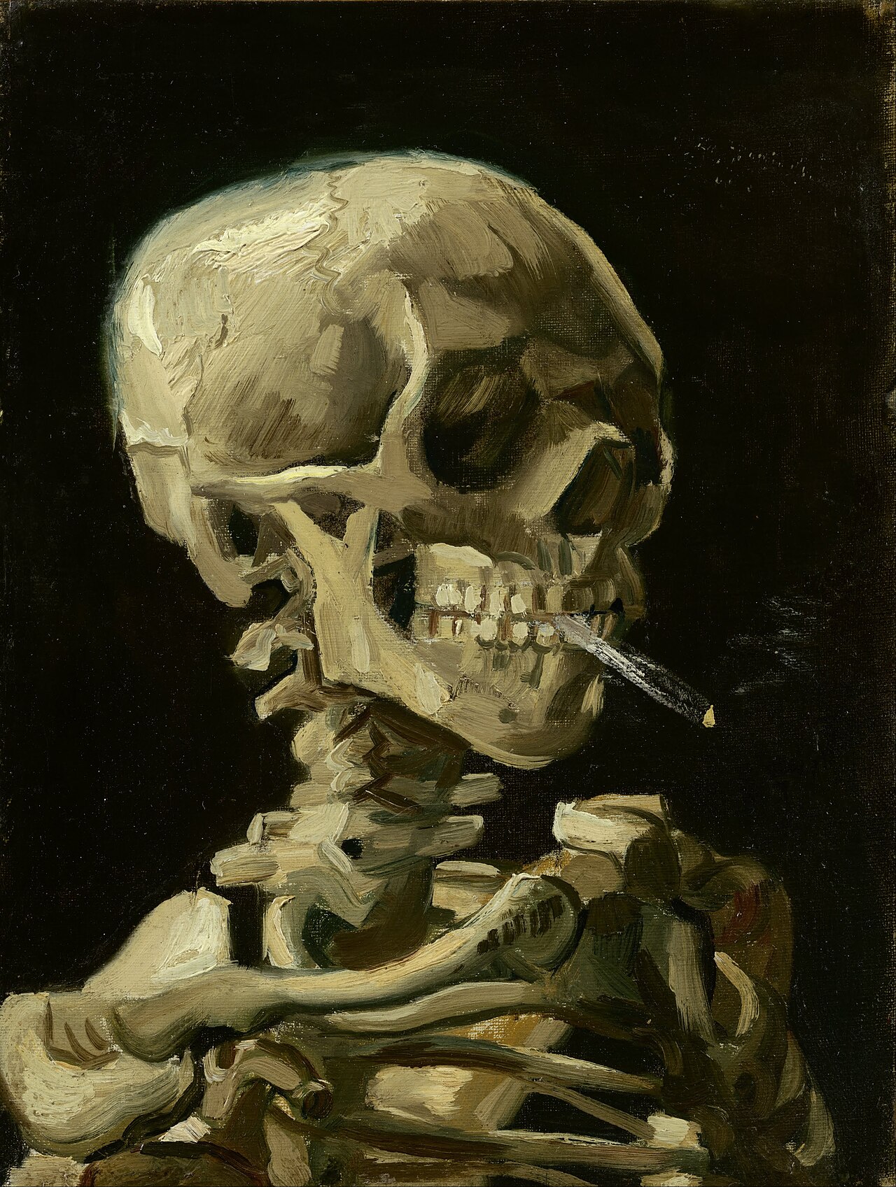 Skull of a Skeleton with Burning Cigarette von Vincent van Gogh