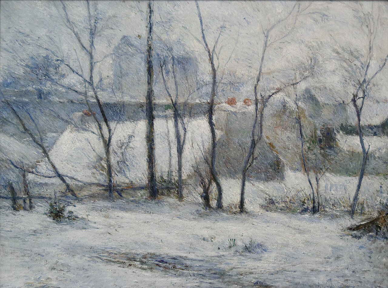 La Neige à Vaugirard II, ou Jardin sous la neige IGarden under Snow von Paul Gauguin